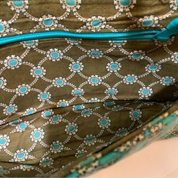 Vera Bradley Totally Turq Knot Clutch Shoulder Bag - Picture 8 of 9